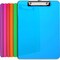 6-Pack Multi-Color Plastic Clipboards – 12.5×9 in, Low Profile, Classroom Bulk